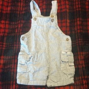 Tahari Kids Overalls - Navy and White Stripes
